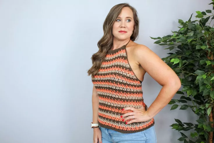 Image for Crochet Halter Top Pattern- Beachy Babe Halter Top