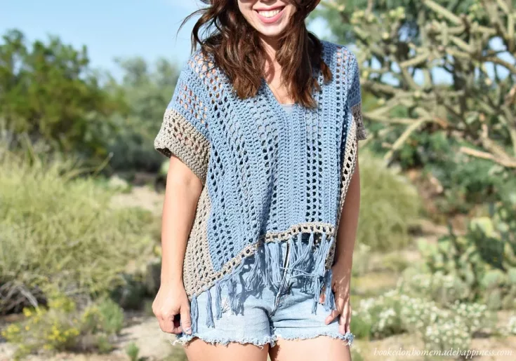 Image for Spring Breeze Crochet Poncho Pattern