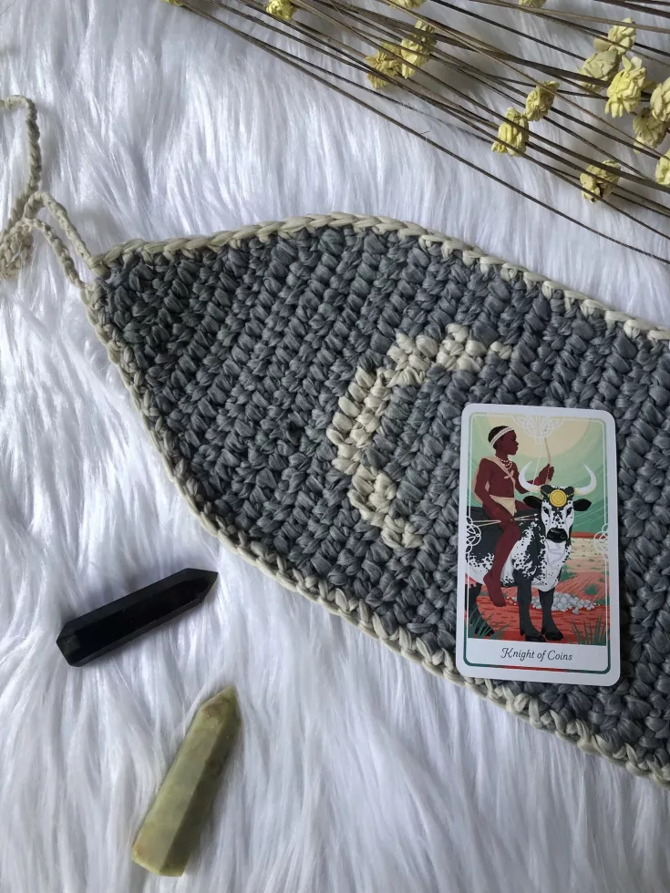 Image for The Selenic Tarot Pouch with Mat — Yarnbean Fiberworks