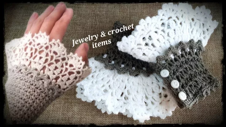 Image for How to Crochet Elegant Victorian Lace Gloves |Free Tutorial - YouTube