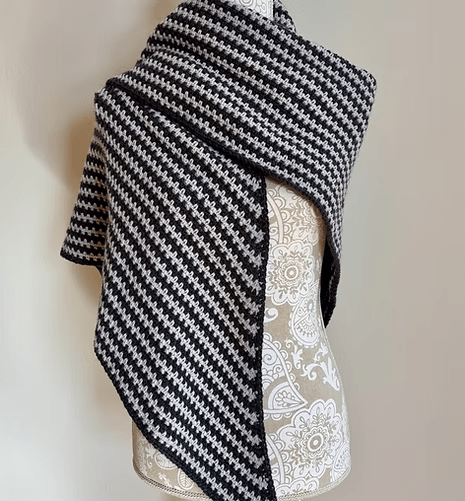 Image for Crochet Linen Stitch Shawl Free Pattern