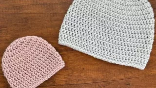 Image for Simple Top-Down Crochet Beanie Pattern (in 10 Sizes!) Free Pattern & Video
