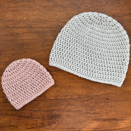 Image for Simple Top-Down Crochet Beanie Pattern (in 10 Sizes!) Free Pattern & Video