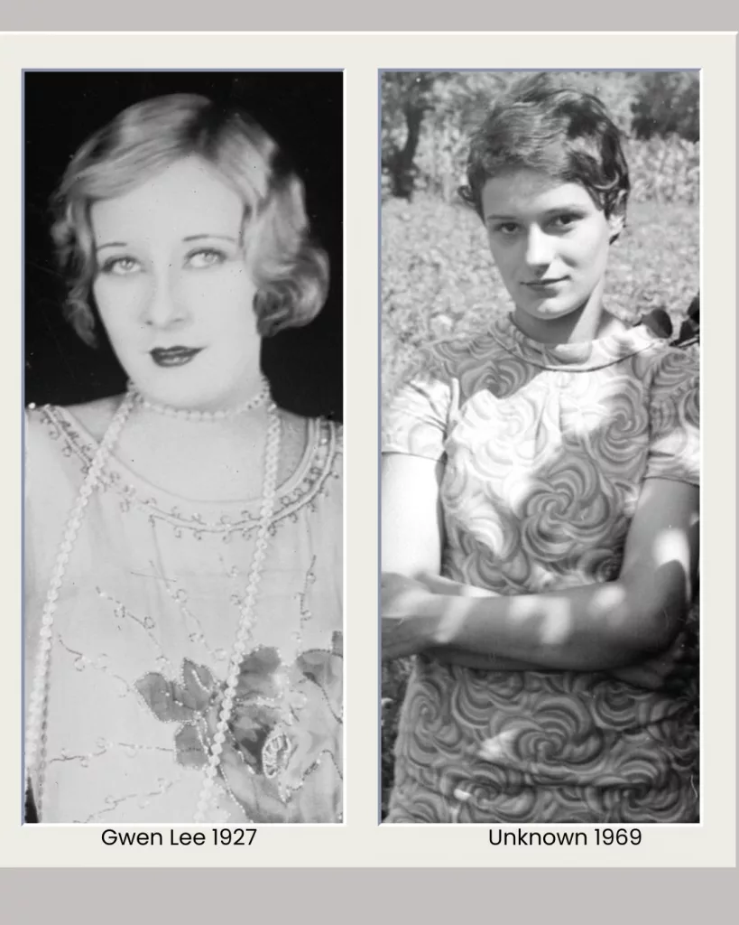 Black and white photo of 1920s women in loose, drop-waist dresses and bobbed hair, showing the modern cycle of the Great Unbinding."Mid-Century Retro Style (Pinterest):"A vintage 1950s interior featuring floral chintz, ruffled curtains, and ornate wallpaper, contrasting with the era's loosening fashion trends."