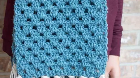 Image for Simple Striped Granny Scarf Crochet Pattern