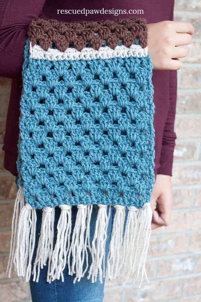 Image for Simple Striped Granny Scarf Crochet Pattern