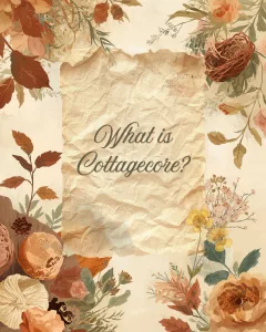 A soft-focus, dark cottagecore scene featuring a person in a flowing dress in a natural forest setting, representing softness as a survival strategy.