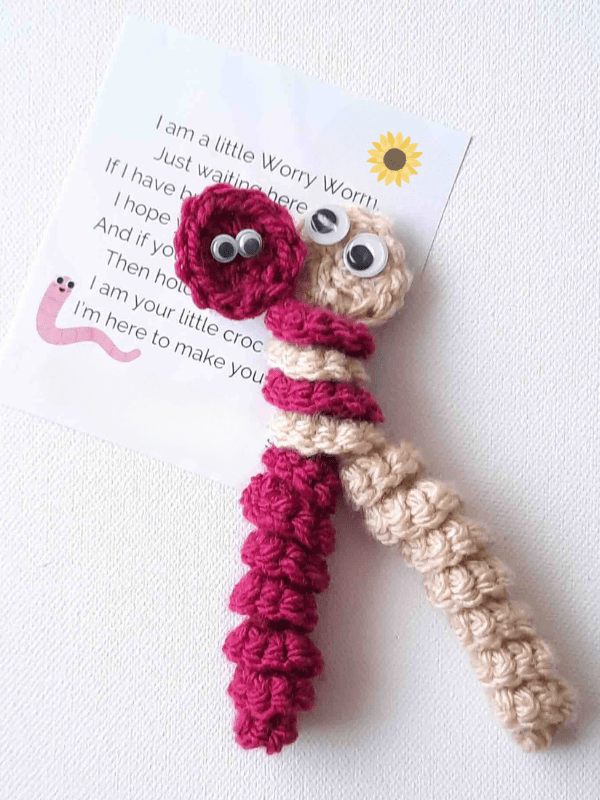 Image for Worry Worms Crochet PatternFor Absolute Beginners