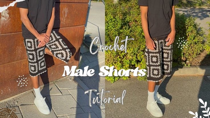 Image for Crochet Men’s Shorts with Granny Squares Tutorial | Beginner-Friendly Guide
