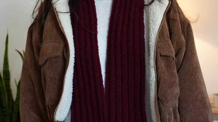 Image for Easy Crochet Ribbed Scarf | Free Pattern & Video Tutorial