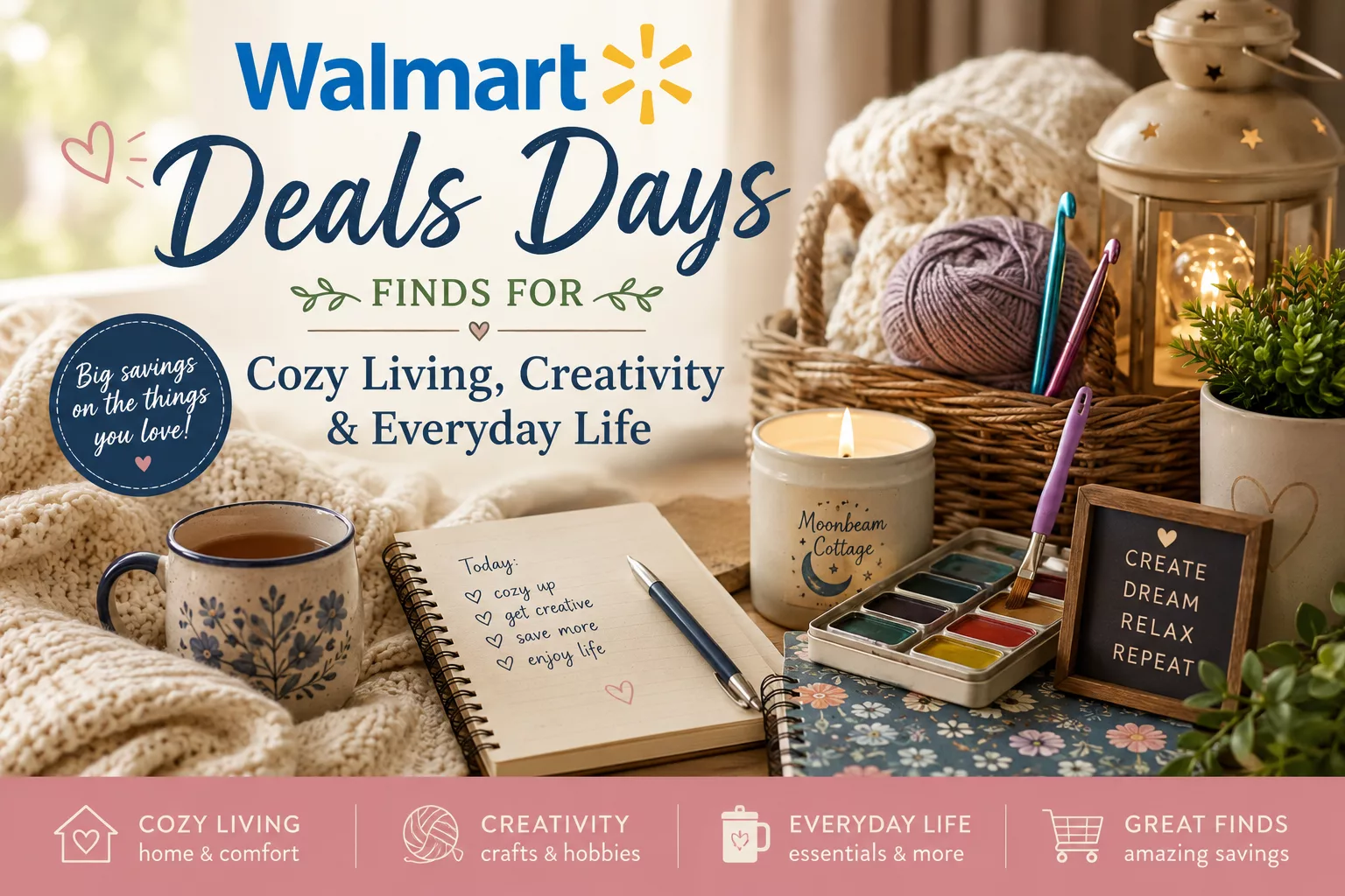 featured Image for "Walmart Deals Days Finds for Cozy Living, Creativity & Everyday Life" blog post