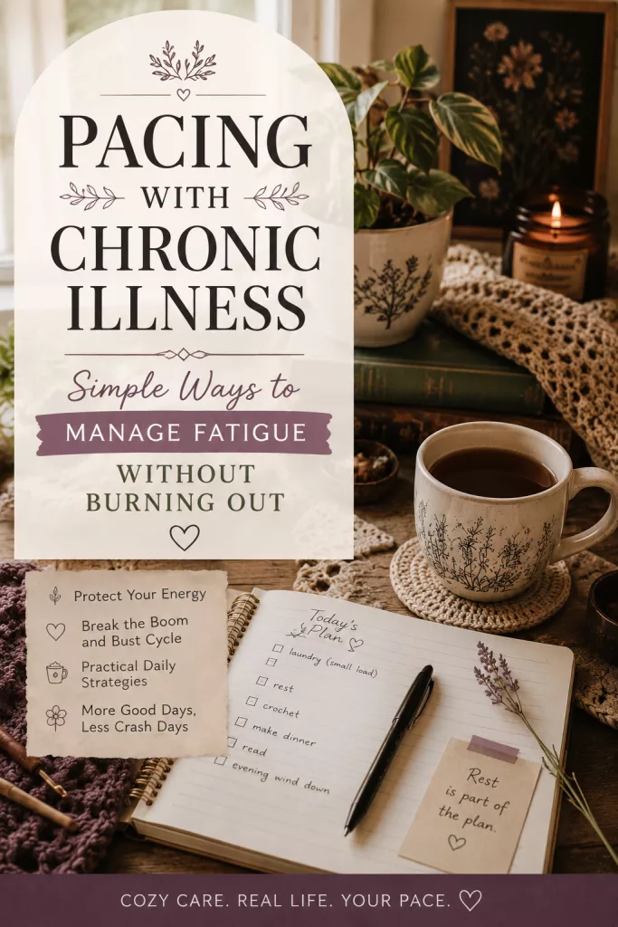 Pin about Pacing with chronic illness simple ways to manage fatigue without burning out.
