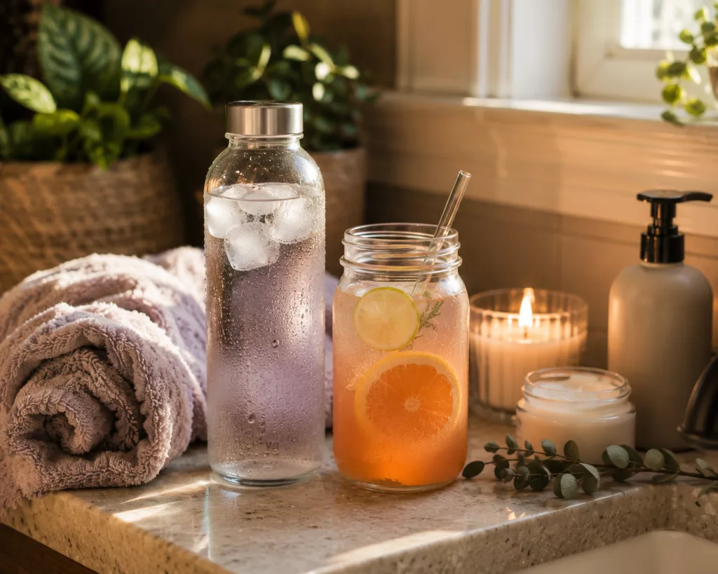 Hydration essentials for bath day and chronic illness self-care.