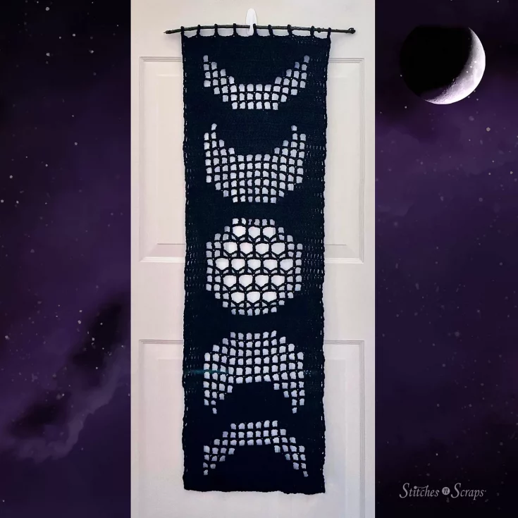 Image for Ravelry: Moon Phases Wall Hanging pattern by Pia Thadani