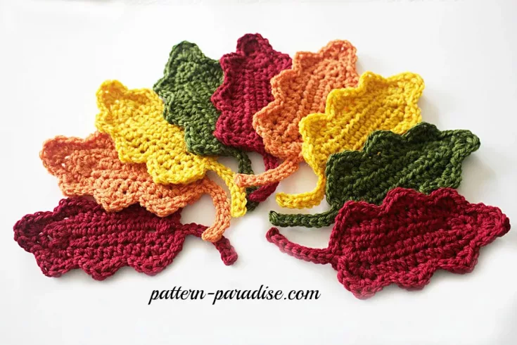 Image for Free Crochet Pattern: Fall Oak Leaves