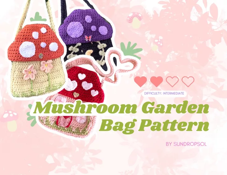 Image for Mushroom Crochet Bag Pattern – Cottagecore Garden Design (PDF Pattern)