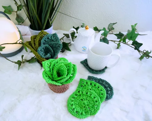 Image for Leaf Crochet Coaster – Free Pattern